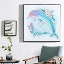 Part Drill Luminous Special Shaped DIY Dolphin 5D Diamond Painting (DZ540) Newly