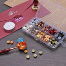 200pcs/box Retro Octagon Fire Painting Pills Sealing Wax Grain Beads (D)