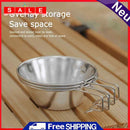 Stainless Steel Outdoor Camping Picnic Bowl Handle Coffee Mug Accessories