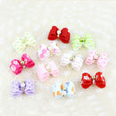 10x Cute Assorted Pet Hair Bows Rubber Band Dog Cat Access Puppy Headdress L3O6