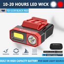 COB LED Sensor Headlamp Waterproof Headlight Clip - on Cap Torch Light (Red)