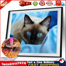 Full Drill Blue Eye Cat 5D Diamond DIY Painting Craft Kit Home Decor Newly