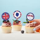 Fashion Party UK Decorations Elizabeth Queen Platinum Jubilee Cake Toppers