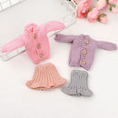 Kids DIY Fur Coat Dressing Clothes Mini Knitted Sweater Tops Casual Dress