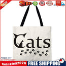 Letter cat Printed Shoulder Shopping Bag Casual Large Tote Handbag