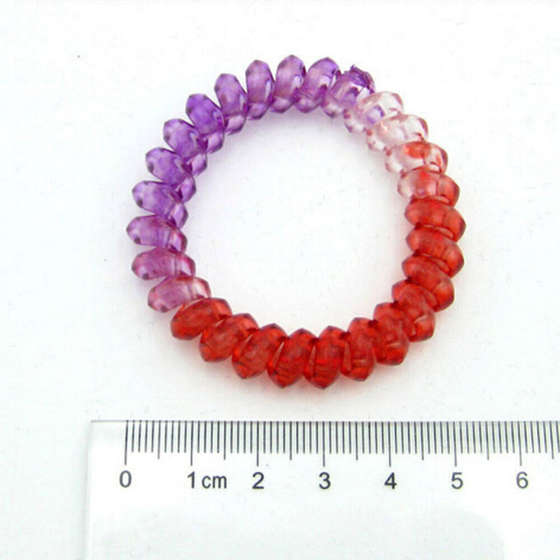Women Fashion Elastic Ponytail Holders Hairbands Gradient Rubber Telephone Wire