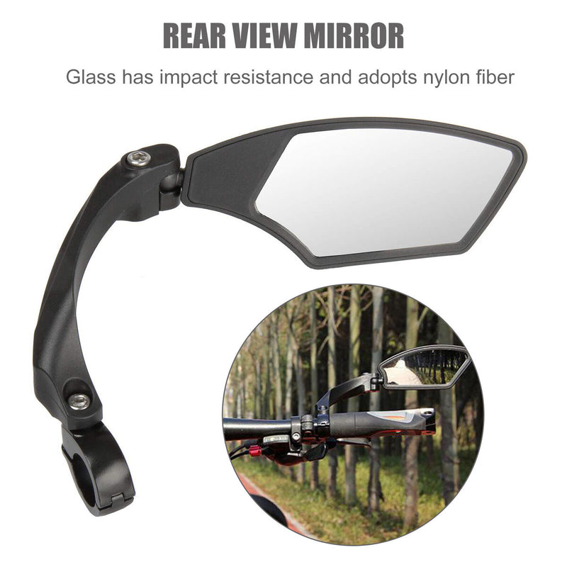 Bicycle Rear View Mirror 360 Rotation HD Anti-Shock Glass Lens (Right) Newly