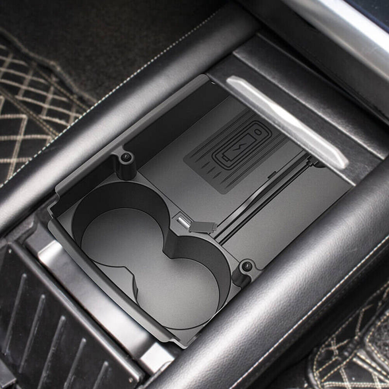 Car Wireless Charger Cell Phone Holder with Beverage Holder Console Accessories