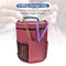 DIY Knitting Storage Bag Portable Yarn Tote Crochet Hooks Holder (Rose Red)