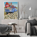 Car in Flower Oil Paint By Numbers Kits Canvas Picture DIY Wall Art Craft Color