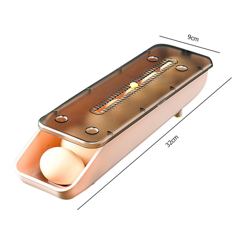 Kitchen Containers Egg Storage Box Fresh Keep Refrigerator Egg Tray ( pink)