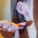Water Flower Trendy Jewelry Chain Stud Earring Ear Clip Tassel Earring Ear Bone