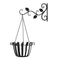 Wall Mounted Flower Pots Rack Hook Decorative Plant Bracket Hanger (Black) Newly