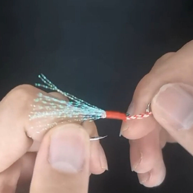 100pcs / Box Slow Jigging Fishing Hook Set with Feather Sting Sea Fishing Hook