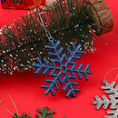 Christmas Tree Decorations Glitter Powder 10cm Plastic Snowflake Xmas Snow