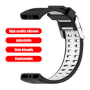 Silicone Watch Band for Polar V800 Replacement Wrist Strap (Black White) Newly