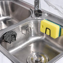 Bathroom Sponge Storage Wall Rack Sink Rack Self-adhesive Shelf (Black)