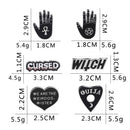 Accessories Jewelry Witch Buckle Brooch Badge Hand Heart Pin Halloween Brooch