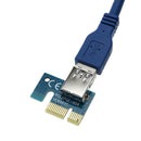 USB 3.0 PCI-E Express 1x to16x Extender Riser Card Adapter SATA Power Cable