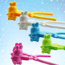 Bunny Shaped Snowball Maker Clip Plastic Snow Fight Toys Winter Play (Yellow)