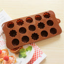 Nice 15 Cavity Silicone Flower Rose Chocolate Cake Soap DIY Mold Baking S1V7
