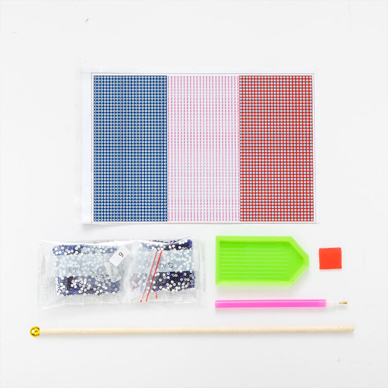 Mini Handheld Flags Diamond Painting Drilling Small National Flags with Pole