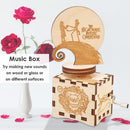 Retro Wooden Manual Music Box Cranked Handle Child Birthday Gift Home Decoration
