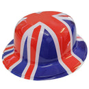 Jubilee Party Team Print GB Bowler Hat British Royal Union Jack Flag Dress Up