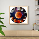 5D DIY Full Round Drill Diamond Painting Total Solar Eclipse Abstract Handmade