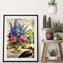 Painting By Numbers DIY Flower Bouquet Hand Painted Canvas Oil Art Picture Kit