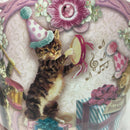 Punch Studio Happy Birthday Cat Party Hats Crowns Victorian Whimsical Music 12pc