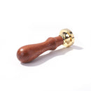 25mm Round Shaped Fire Lacquer Sealing Wax with Handle Brass Copper Animal Stamp
