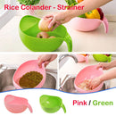Tool Drainer Vegetable Bowl Rice Washing Filter Strainer Basket Sieve Fruit