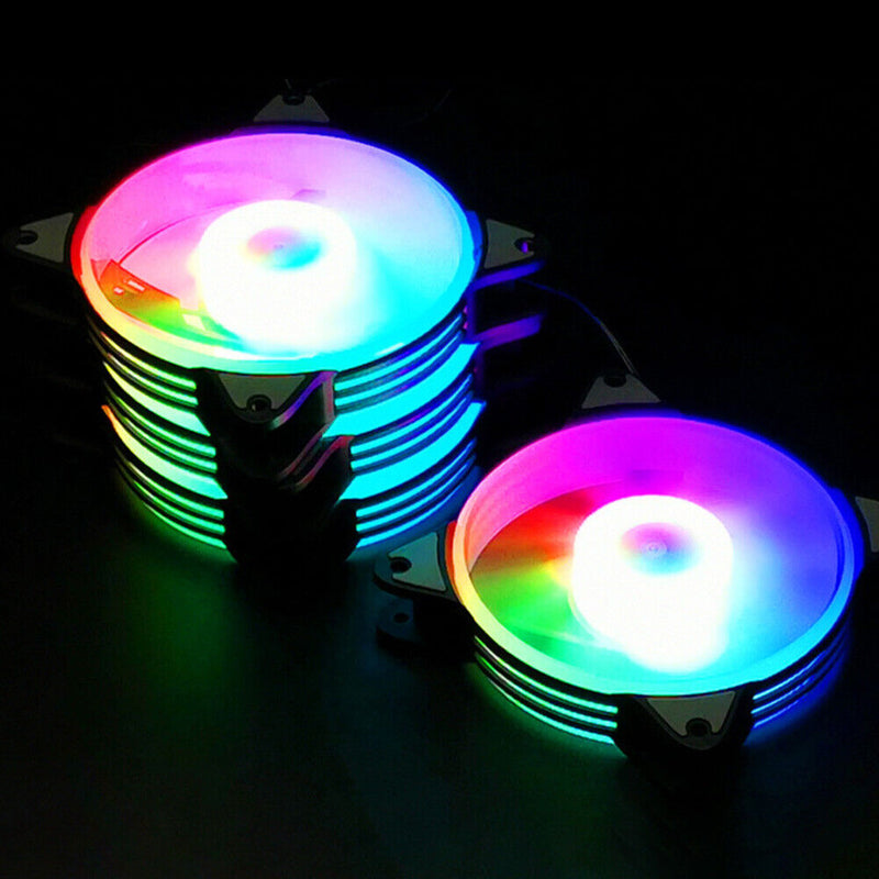 COOLMOON 12cm Large 4 Pin Fan Radiator Desktop Case Chassis Mute Cooler Heatsink