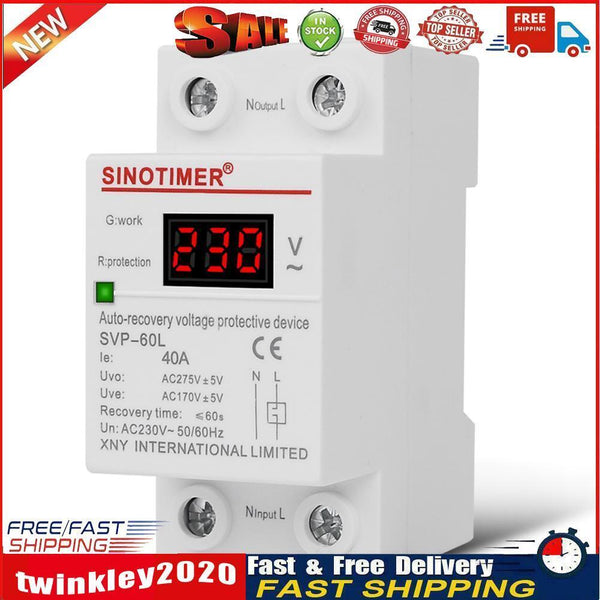 Auto Recovery Circuit Breaker Overvoltage Undervoltage Protector (SVP-60L) Newly