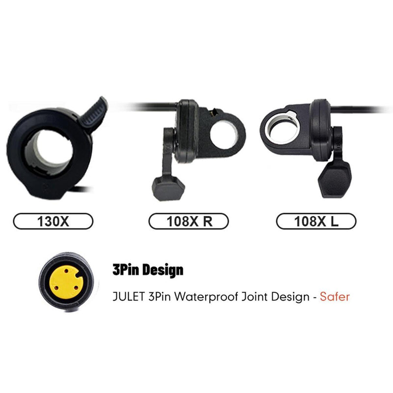 20X Bike Half Twist Throttle Grip 22.2mm with Cable for Electric Bike E-bike,`