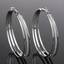 Fashion Hoop Earrings Large Big Circle Hoops Stud Earring Women Ladies Jeweller&