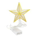 LED Snowflake Five-pointed Star Lamp Xmas Light Christmas Tree Party Topper U7D1