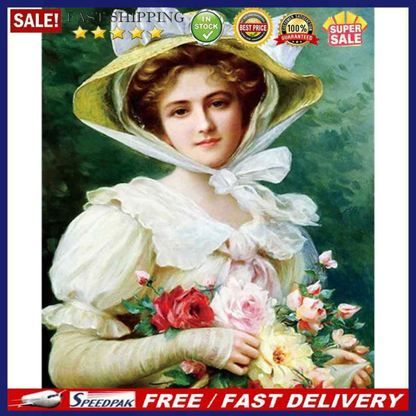 Noblewoman Oil Paint By Numbers Kit DIY Drawing Picture for Adults Home Decor
