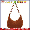 Fashion Women Plush Pure Color Acrylic Chain Large Hobos Shoulder Underarm Bag