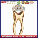 Fashion Women Costume Brooches Rhinestone Crown Tooth Pin Jewelry (C1377GO)