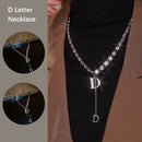 Luxury  ? Exquisite Flash Necklace Metallic Wind D Letter Fashion Jewelry