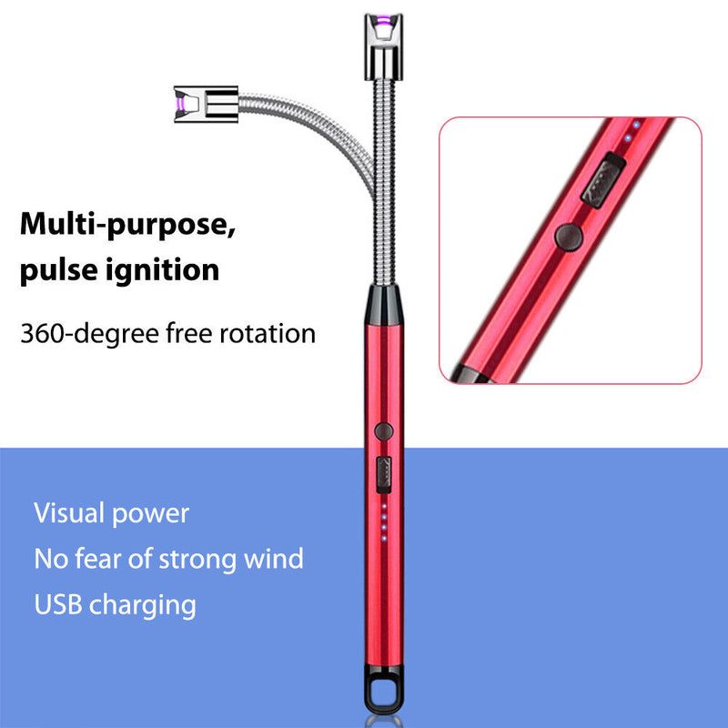 360 Rotation BBQ Lighter USB Flameless Kitchen Plasma Ignition for Gas Stoves