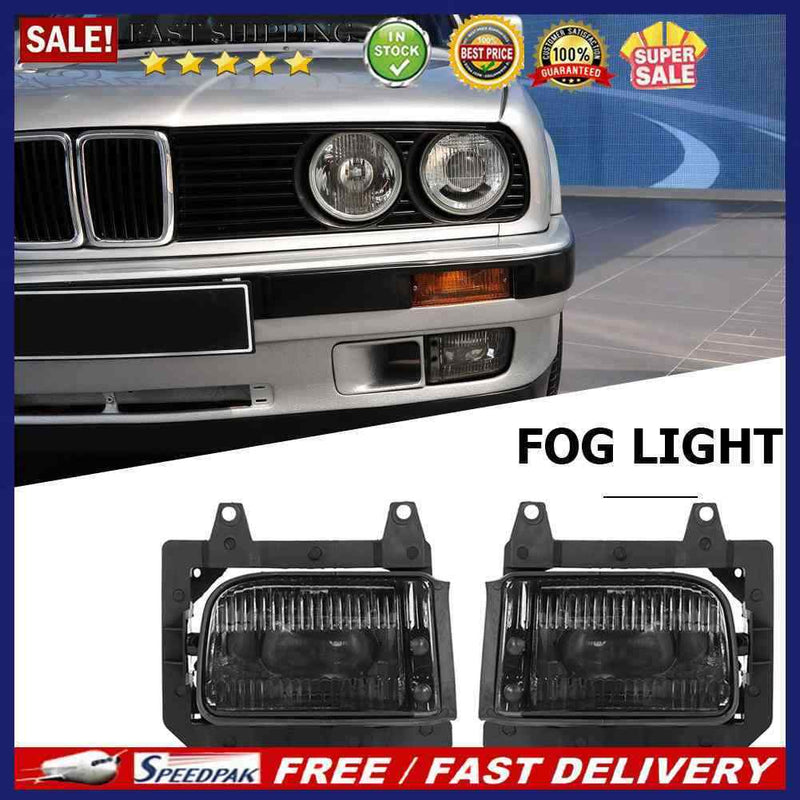 2pcs Front Left+Right Bumper Fog Lights Lamps+Bulbs Kit for E30 318i 325 85-93