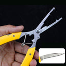 Stainless Steel Fishing Pliers Fishing Line Cutter Hook Remover (Yellow) Newly