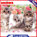 5D DIY Diamond Painting Full Drill Flower Kittens Embroidery Animal Mosaic Kits