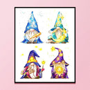 DIY Cross Stitch Partial Embroidery Kit Four Goblin Cartoon Stamped Decor