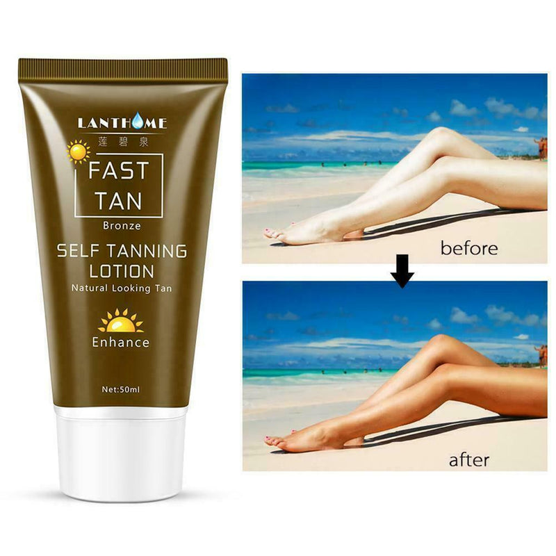Skin Face Body Self Tanning Streakless Gel Lotion Deep Fast Guaranteed Dry K8P2