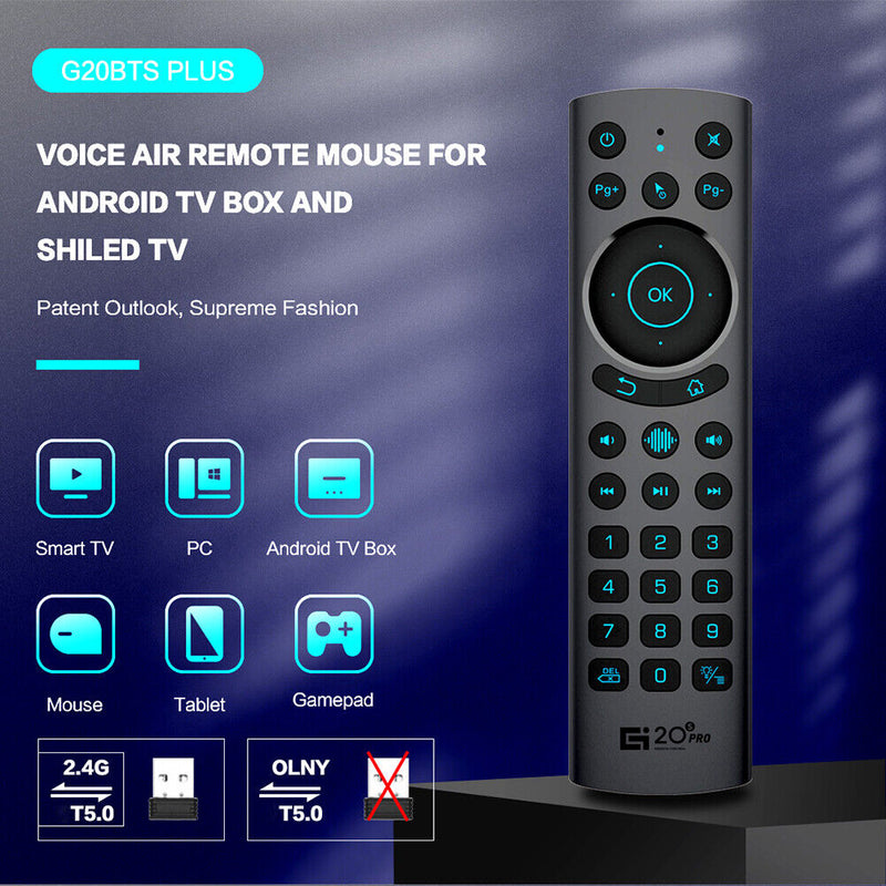 G20BTS PLUS Smart Voice Remote Control 2.4G RF Air Mouse Wireless for TV Box