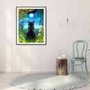 5D Diamond Painting Back Cat Full Round Drill Rhinestone DIY Home Decorations
